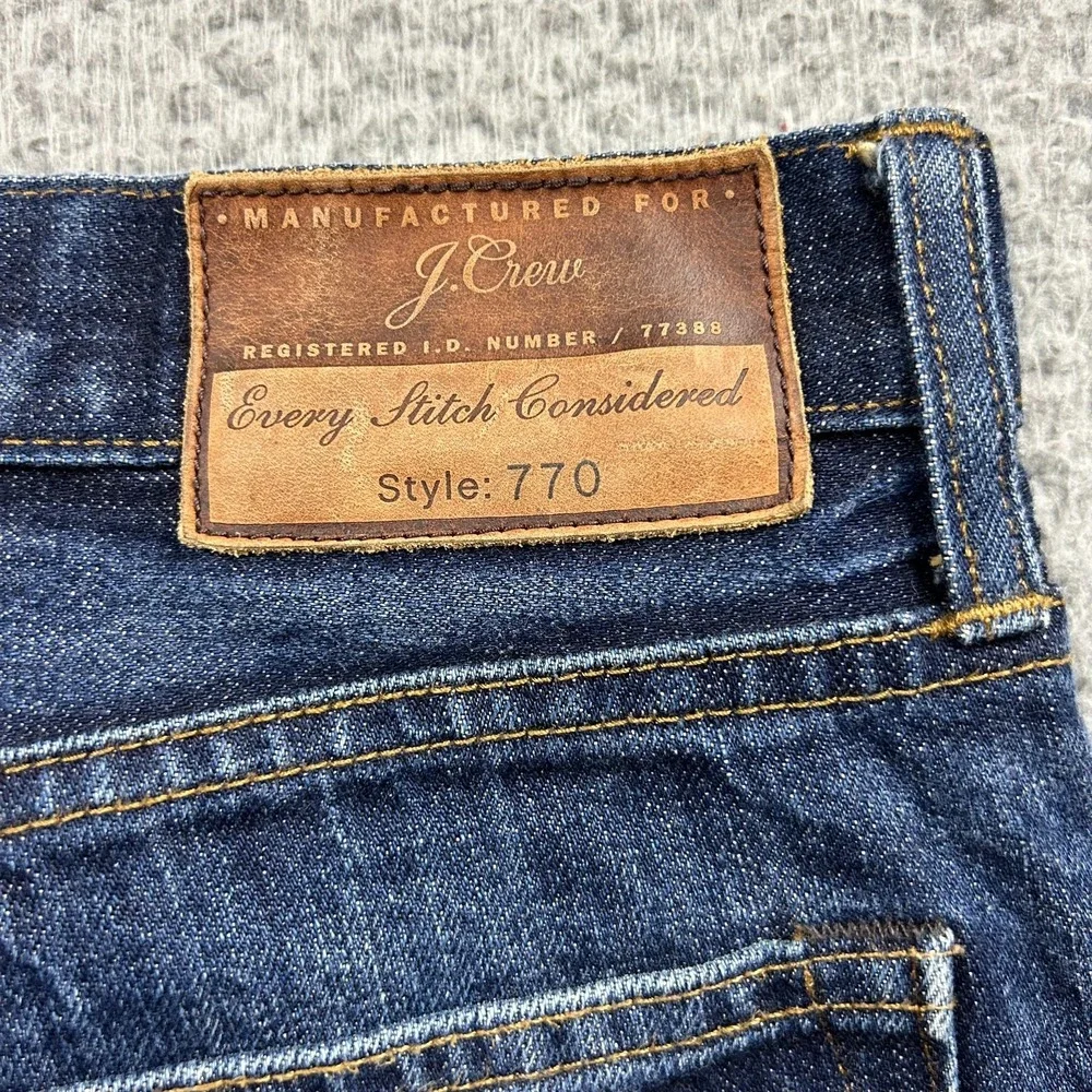 J. Crew Kaihara Japanese Selvedge Jeans Mens fits 30x32 Blue 770 Slim Straight